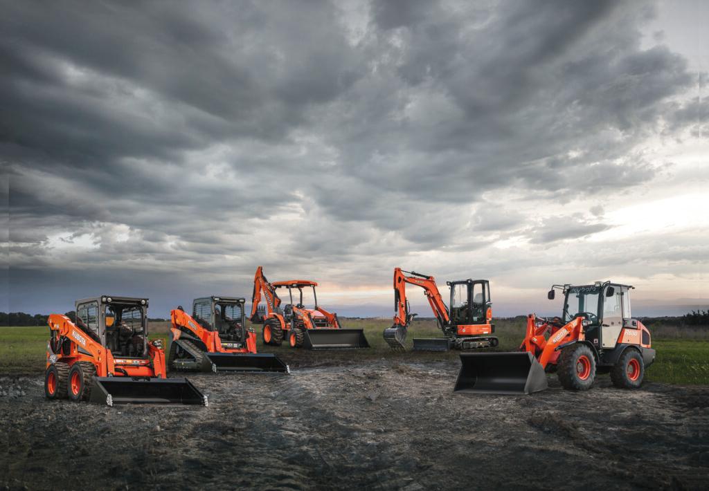 lineup kubota construction equipment